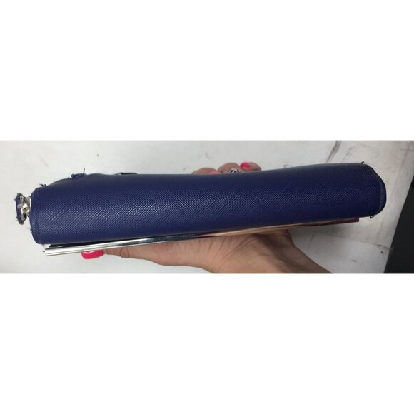 Women's ''Safe Keeper'' Navy Blue Wallet/Clutch - Picture 4 of 10